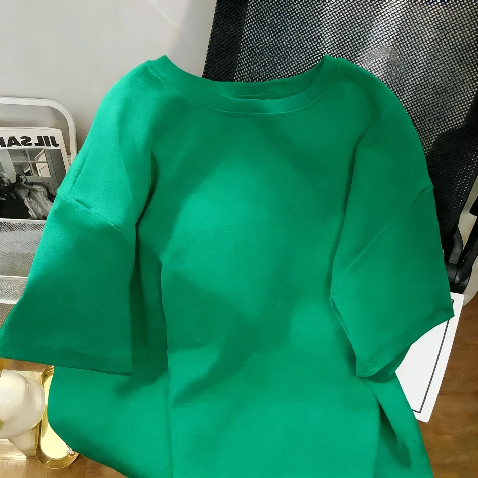 Lässige, alltägliche Sommer-T-Shirts für Herren mit kurzen Ärmeln, einfarbig, schlicht, modisch, passend zu allen Outfits, aus atmungsaktiver Baumwolle, mehrfarbig. – Detail 22