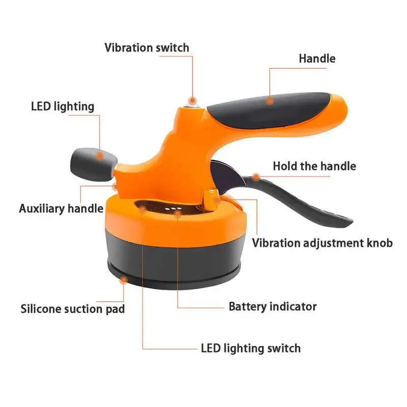 Professional Tile Leveling Machine Tile Floor Power Tool Lithium Battery Wall Vibration Leveling Tools Plastering Machine