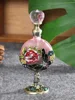 Vintage Glass Rose Flower Perfume Bottle with Butterfly Charm Decorative Fancy Crystal Perfume Decanter 8ml Empty Refillable 3