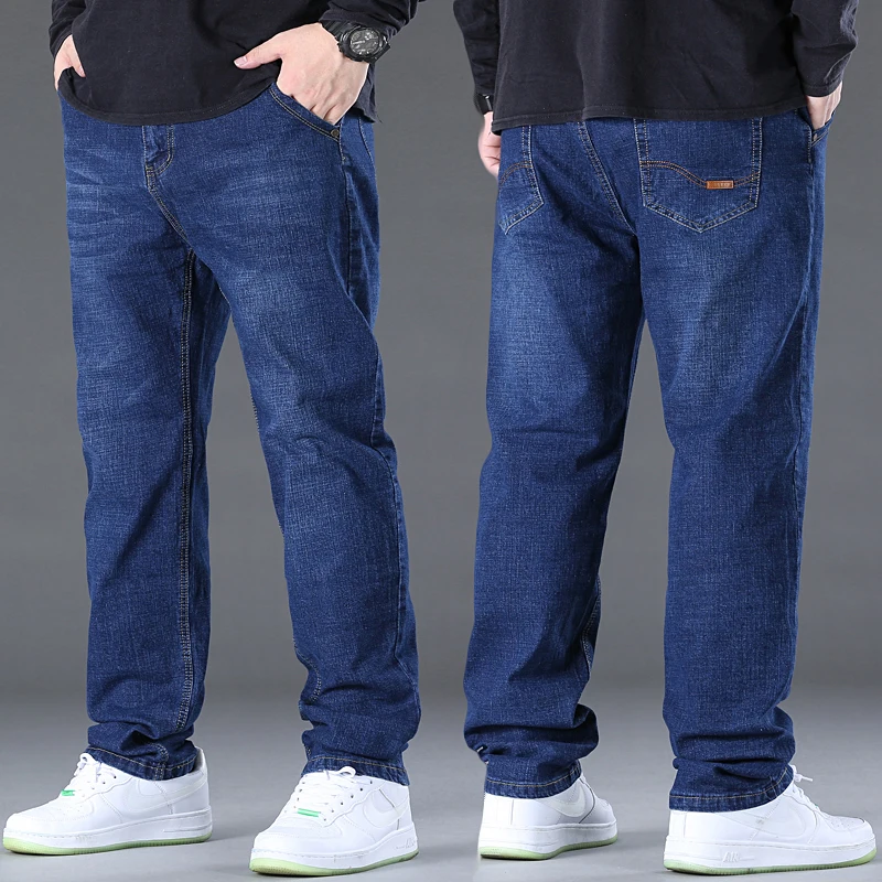 Men's Black Jeans Pants Big Size 48 50 Large Size Pants for 45-150kg Jeans Hombre Wide Leg Jeans Pantalon Homme Baggy Jeans 3