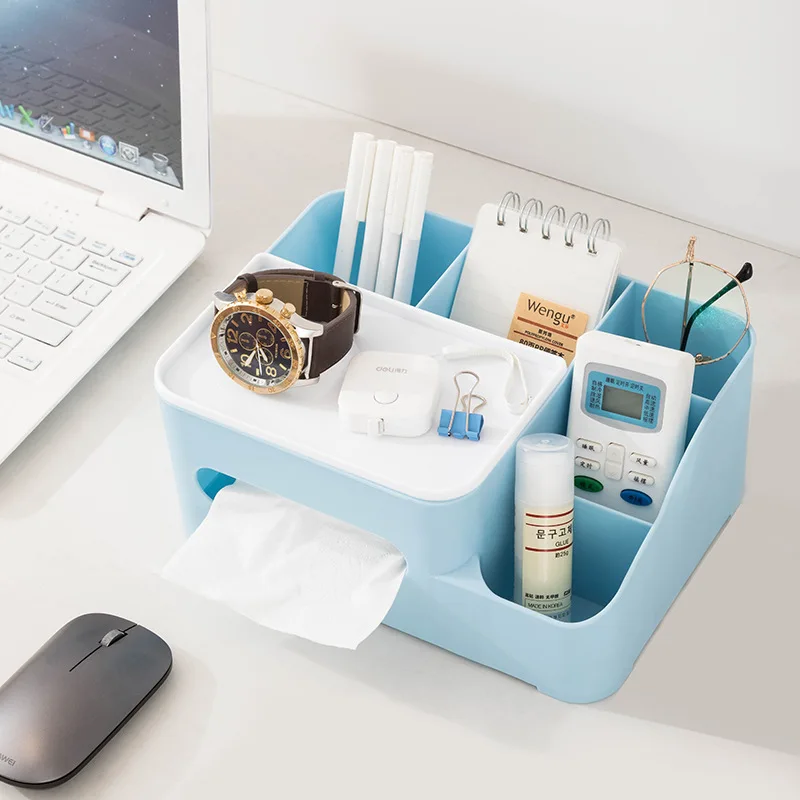 Nordic Multi-function Tissue Box Remote Control Storage Box