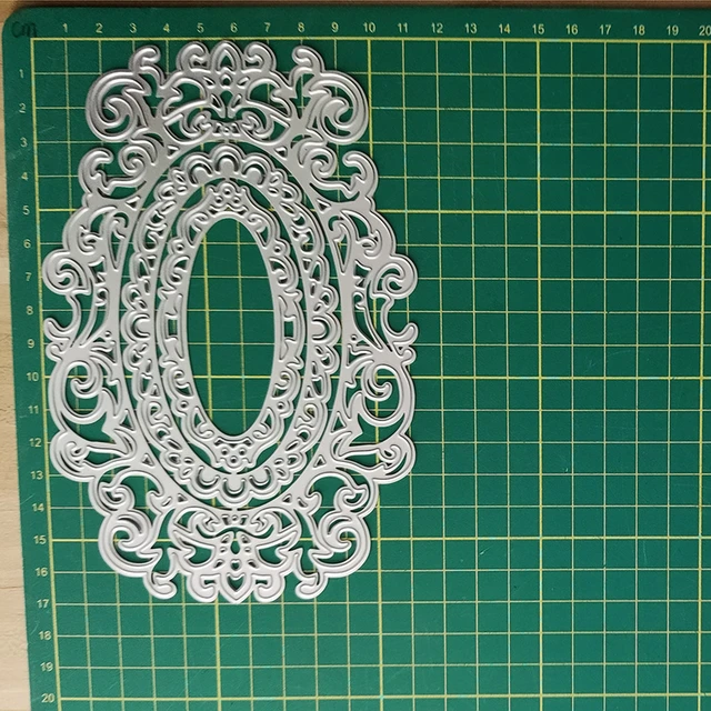 Beautiful Oval Lace Metal Cutting Dies - Perfect For DIY