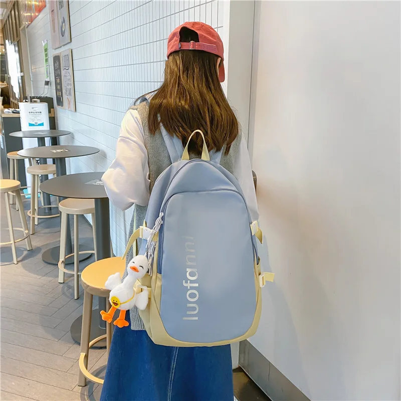 Trendy Girl Travel Student Bag Cool Female Waterproof College Backpack Lady Nylon Laptop Backpack Book Fashion Women School Bags