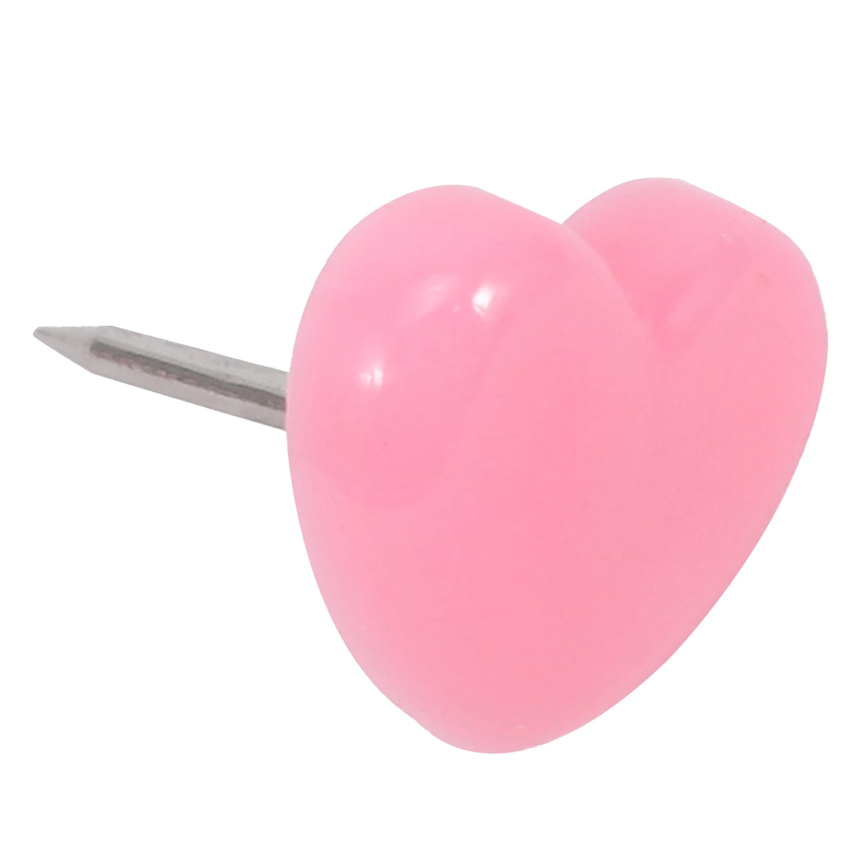 AEF1-하트 모양 50Pcs 플라스틱 품질 코르크 보드 안전 컬러 푸시 핀 압정 사무실 학교 액세서리 용품