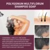 Polygonum Multiflorum Shampoo Soap Remove Dandruff Reduct Hair Loss Restore Natural Black Hair Strengthen Hair Roots Hair Care 4