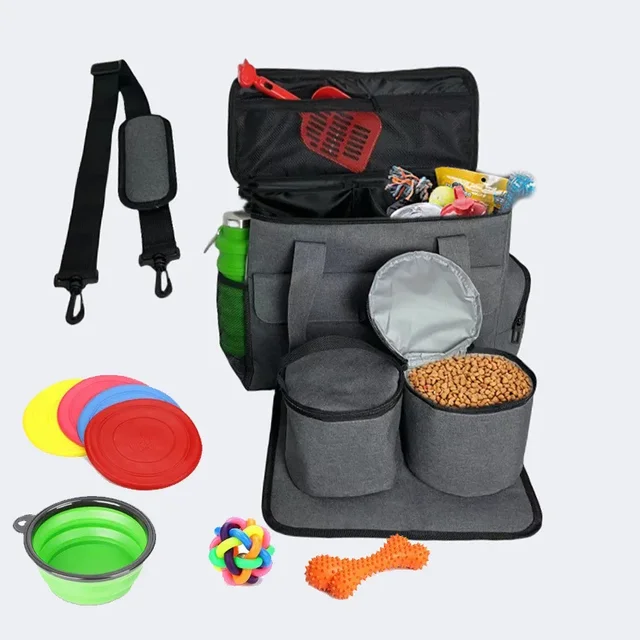 Multifunctional Dog Travel Bag - Durable Pet Carrier Organizer with Spacious Design Easy to Pack Perfect for Travel Accessories 3