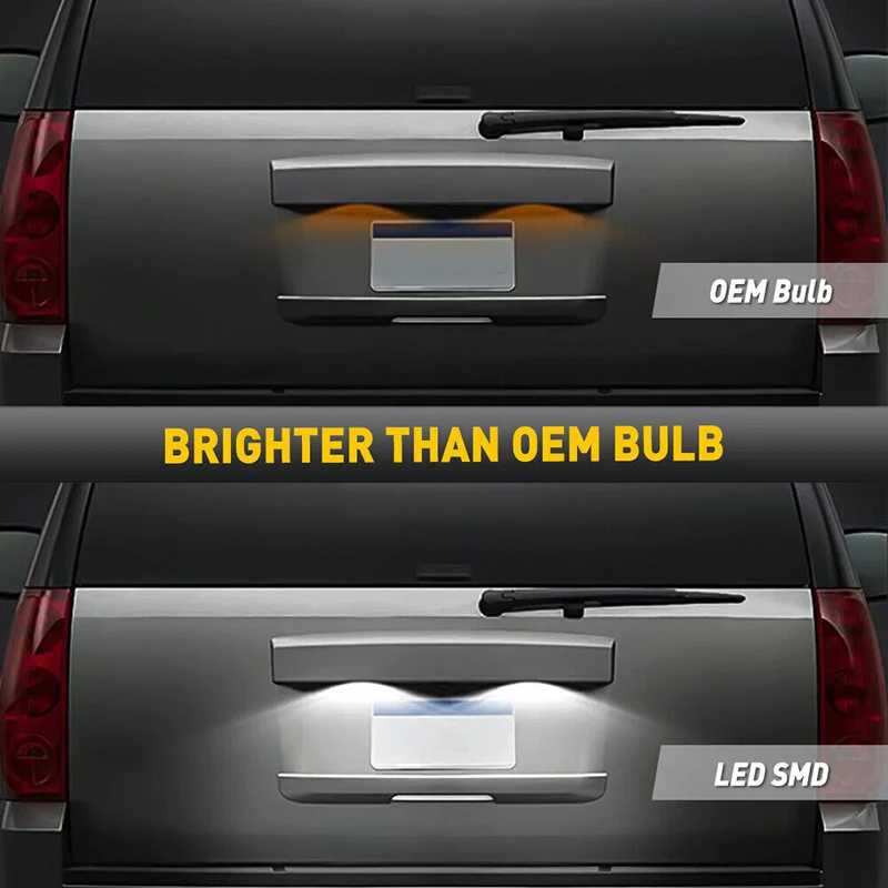 2pcs For GMC Yukon XL 07-14 LED Number License Plate Lights Lamps For Chevrolet