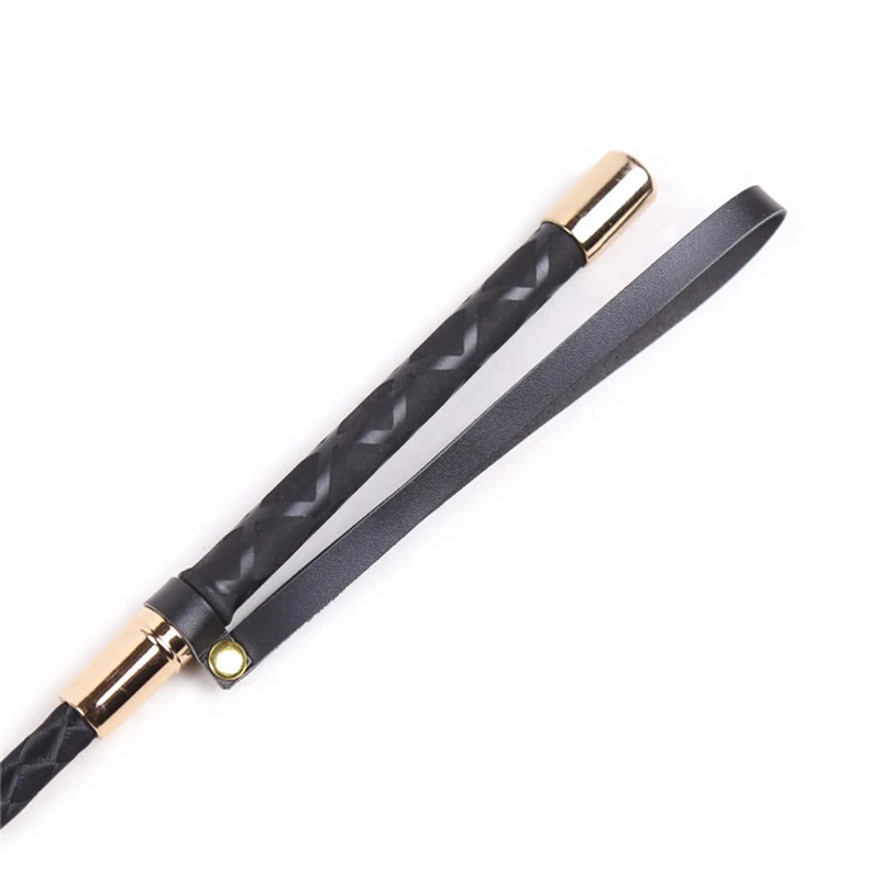 Black PU Leather Short Straight Whip, Flogger Paddle Horse Whip,Riding Crop Equestrian Horsewhip, 60cm, 30cm 6