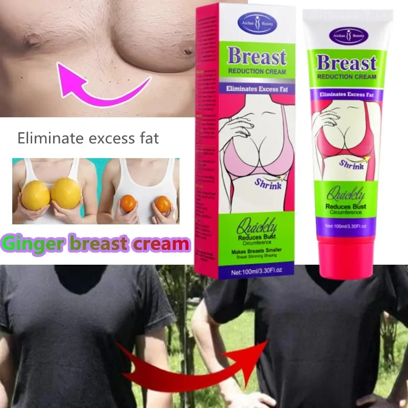 Ginger Breast Shrinking Cream Effective Breast Firm Massage Cream Chest Shrinking Postpartum Chest Tighten Reduce Chest Fat 100g