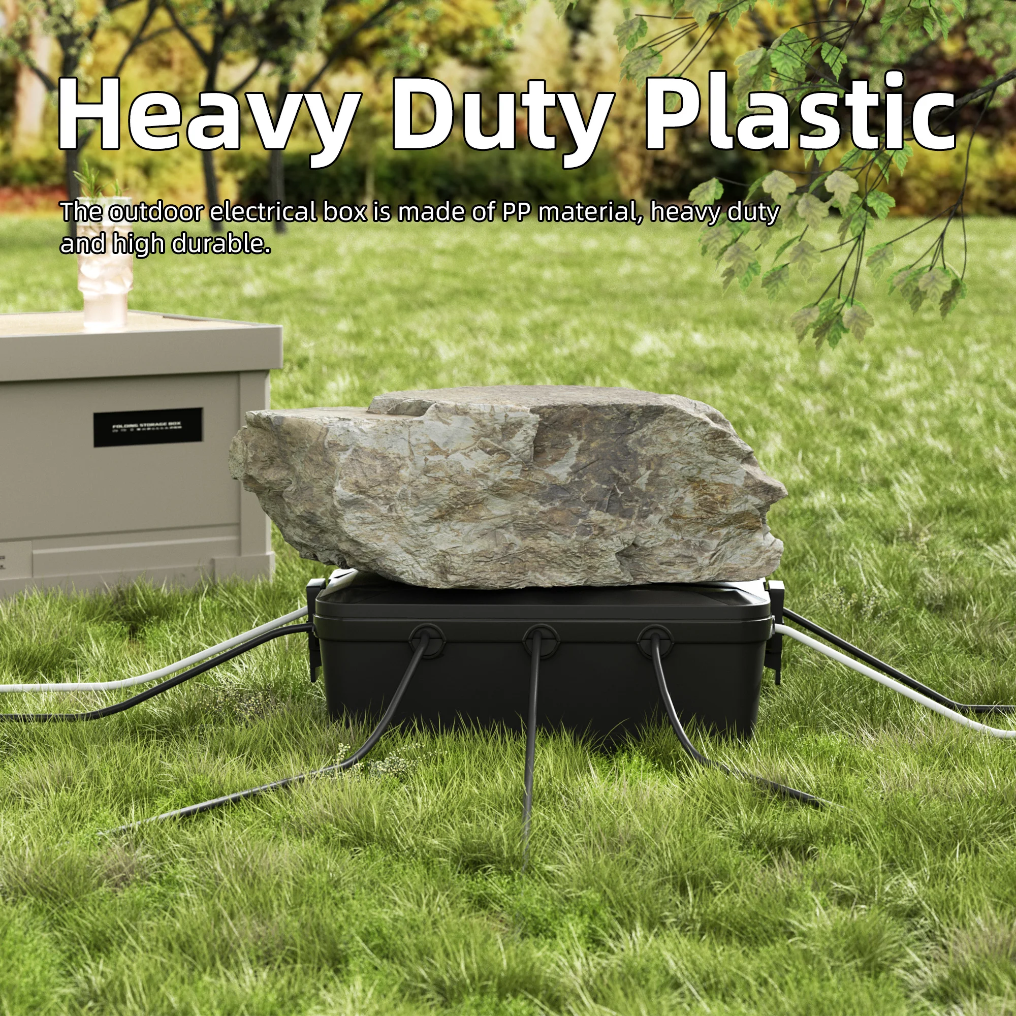 Electrical Box Outdoor 13x8x5 Large Extension Cord Cover Waterproof Weatherproof Connection Outside Power Cord