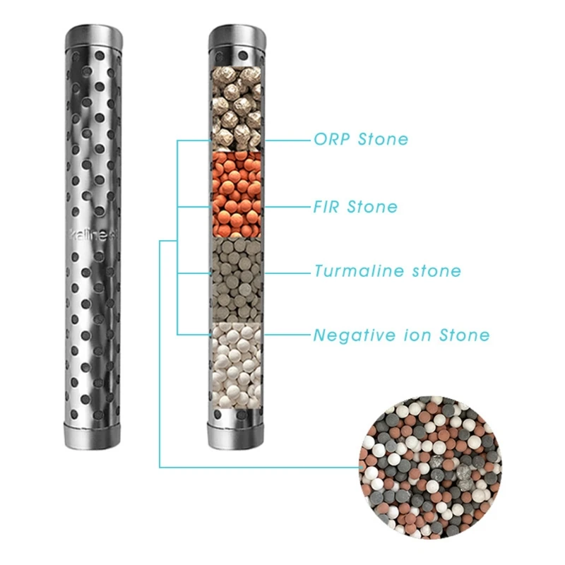 Portable Alkaline Water Filter, Hydrogen Mineral Purifier, ORP Stones, FIR Stones, Negative Stones