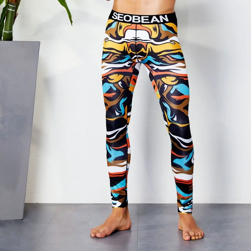 Colorful Compression Pants Men's Sports 