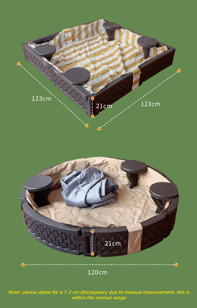 Sabbiera per bambini con recinto gioco per casa e giardino_voghion.com
