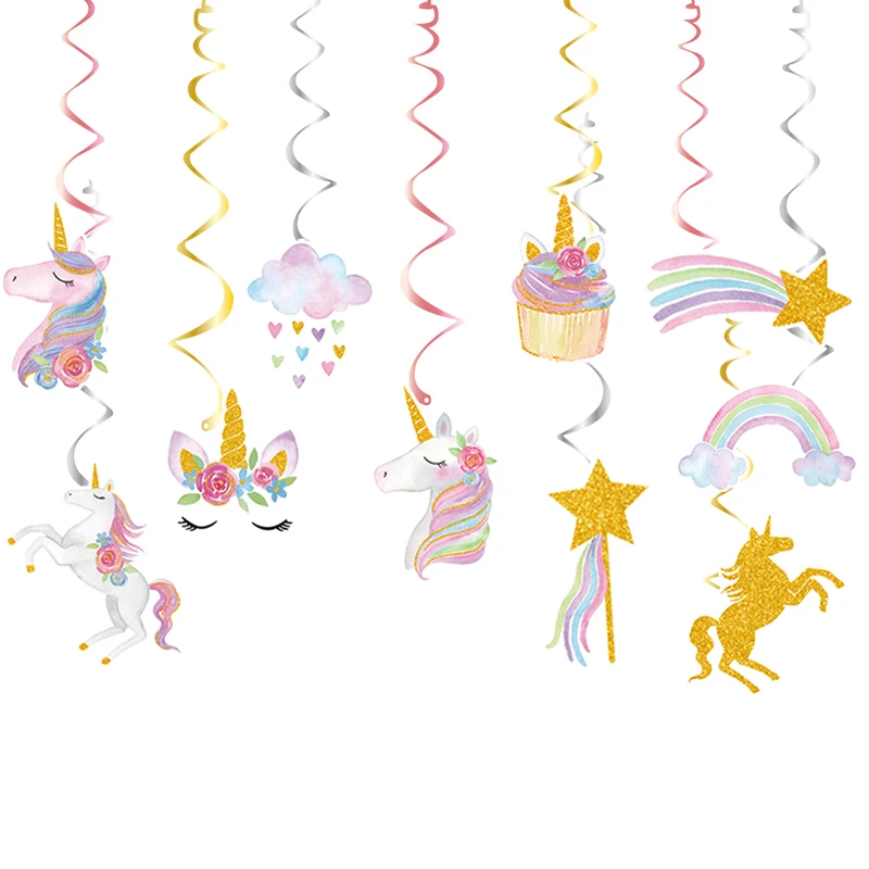 Neues Regenbogen-Einhorn Geburtstags-Dekorationsset Party-Zubehör Einhorn Happy Birthday Tischgeschirr-Set Teller Becher Ballons Party-Favors – Detail 23