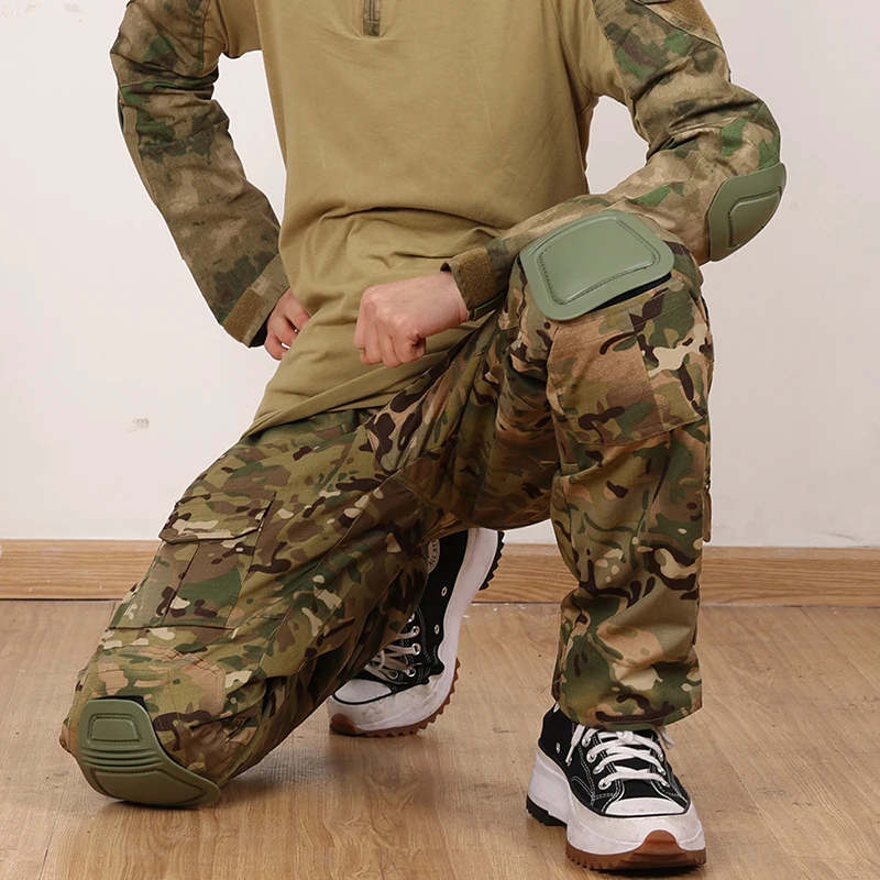 Outdoor Military Tactical g2 g3 Frog Suit Knee Pads & Elbow Support Paintball Airsoft Kneepad Interpolated Knee Protector Set knee pad elbow pads protective gear set