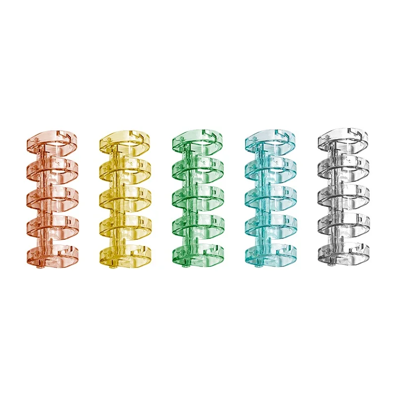 Plastic Binding Rings 10pcs Loose Leaf 5 Holes Plastic Ring A5/B5 Binder Notebooks Stationery