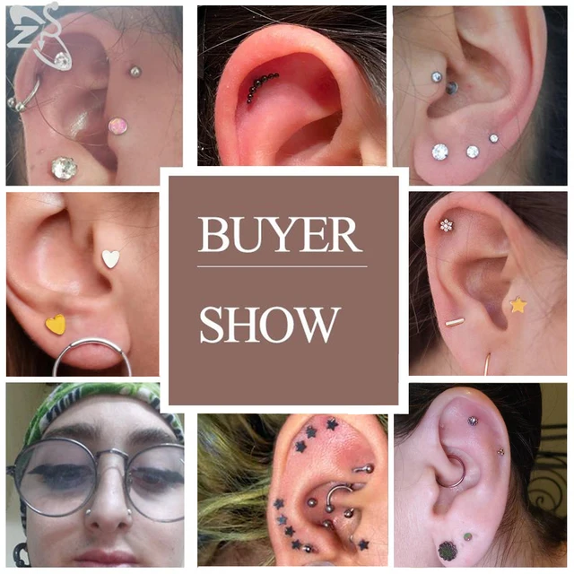 Lot De 5 Piercings Anneaux PAOLA En Acier Et Titane