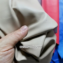 Premium Sheepskin Real Leather Fabric in Assorted Colors - 20x30cm (Beige)