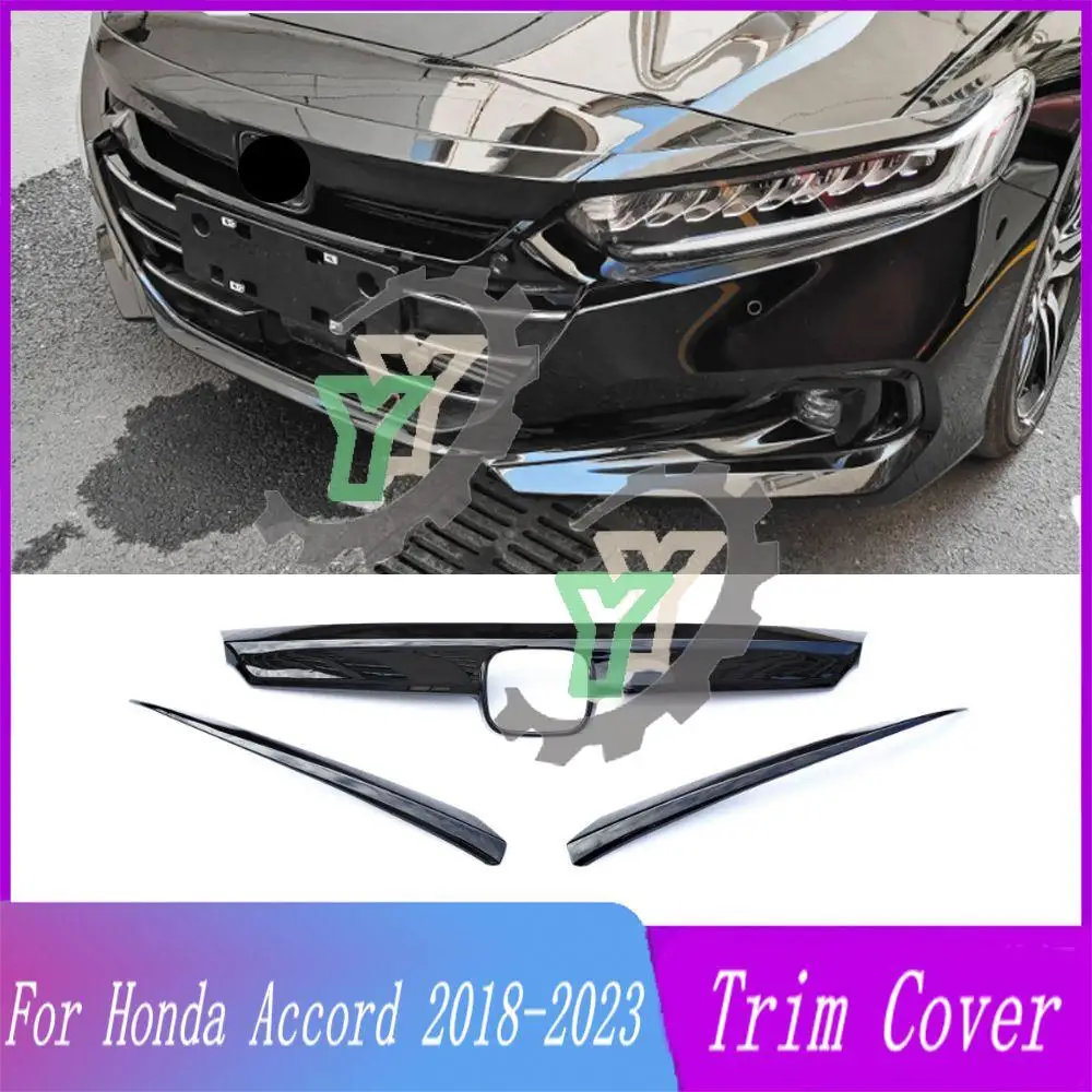 

Car Accessories Front Grill Cover Trim Bumper Hood Bonnet Grille Sticker For Honda Accord 10th 10.5th 2018 2019 2020 2021 2022