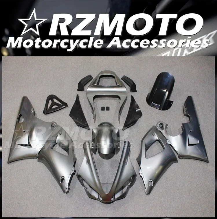

4Gifts New ABS Motorcycle Fairings Kit Fit for YAMAHA YZF- R1 2000 2001 00 01 Bodywork Set Gray Glossy