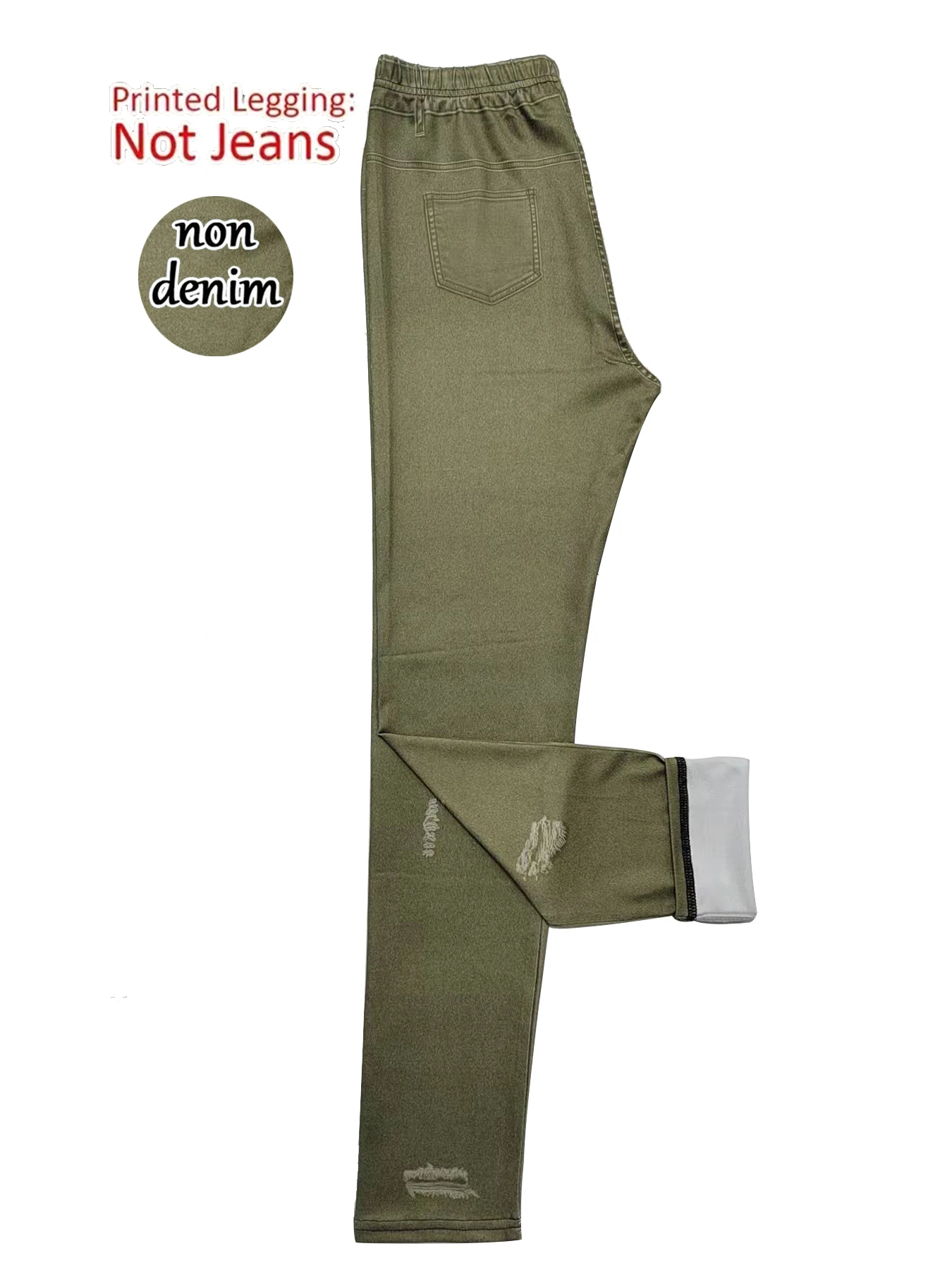 【Non-Denim】Printed leggings, non-jeans style, skinny full-length pants 6