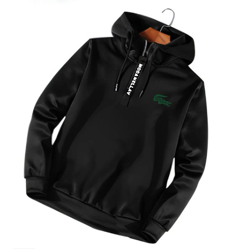 2024 Mens Tracksuit High Quality Half zip Hooded Sweatshirt Casual Daily Boy Versatile Hoodies Gym Joggers Male Clothing Pants