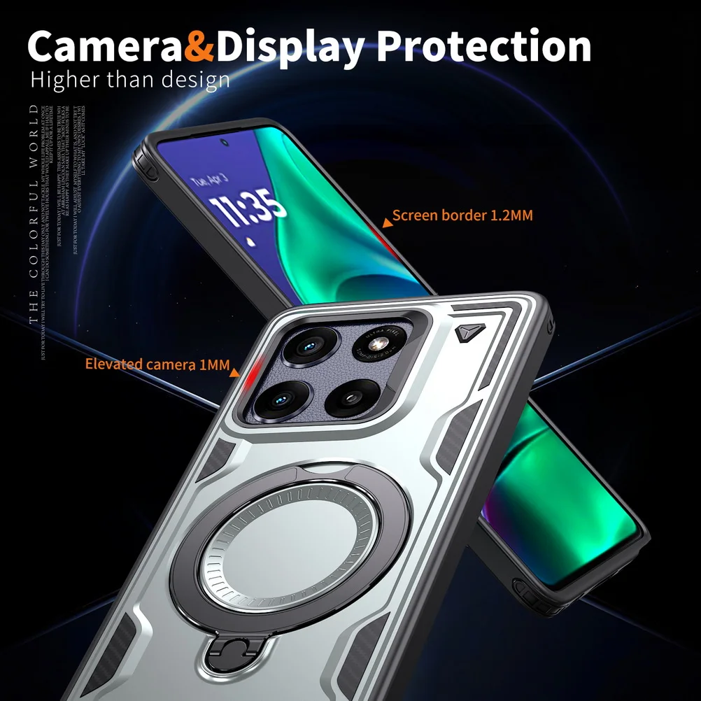 Metal Ring Magnet Wireless Charge Case - Enhanced Protection Cover