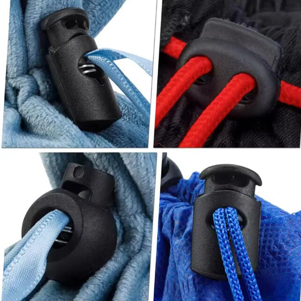 10pcs Plastic Stopper Cord Lock Bean Toggle Clip Apparel Shoelace Sportswear Rope Paracord Lanyard Accessories Colorful