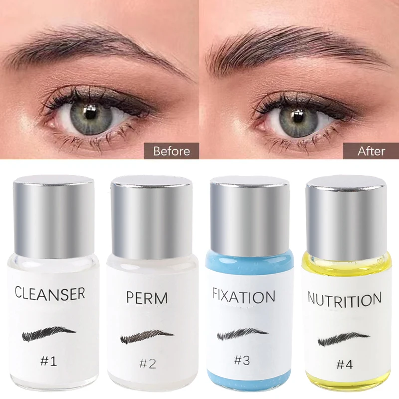 2023 Brow Lamination Makeup Kit Eyebrow Perm Lotion Eye Brow Lifting Semi-permanet Beauty Salon Brow Lift Perming Nutrition 5ml brow lamination kit professional eyebrow lift perming kit brows styling long