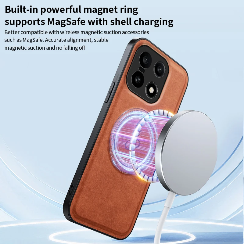 Leather Stand Case with Magnetic Holder and Camera Protector
