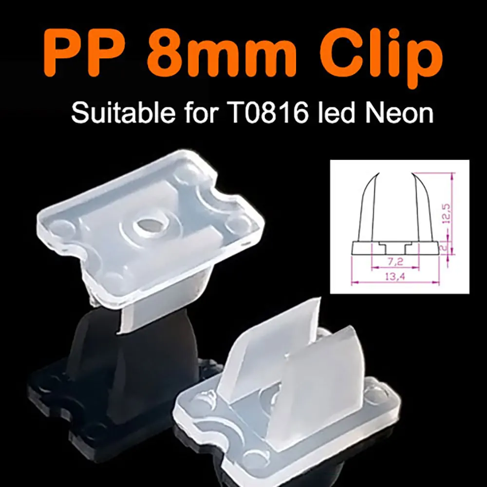 Description Picture 5 of item6/8mm LED Strip Clips Connector High Quality Flexible Accessories Plastic Holder  Buckle For 6x12mm  8X16mm 2835 Neon Light