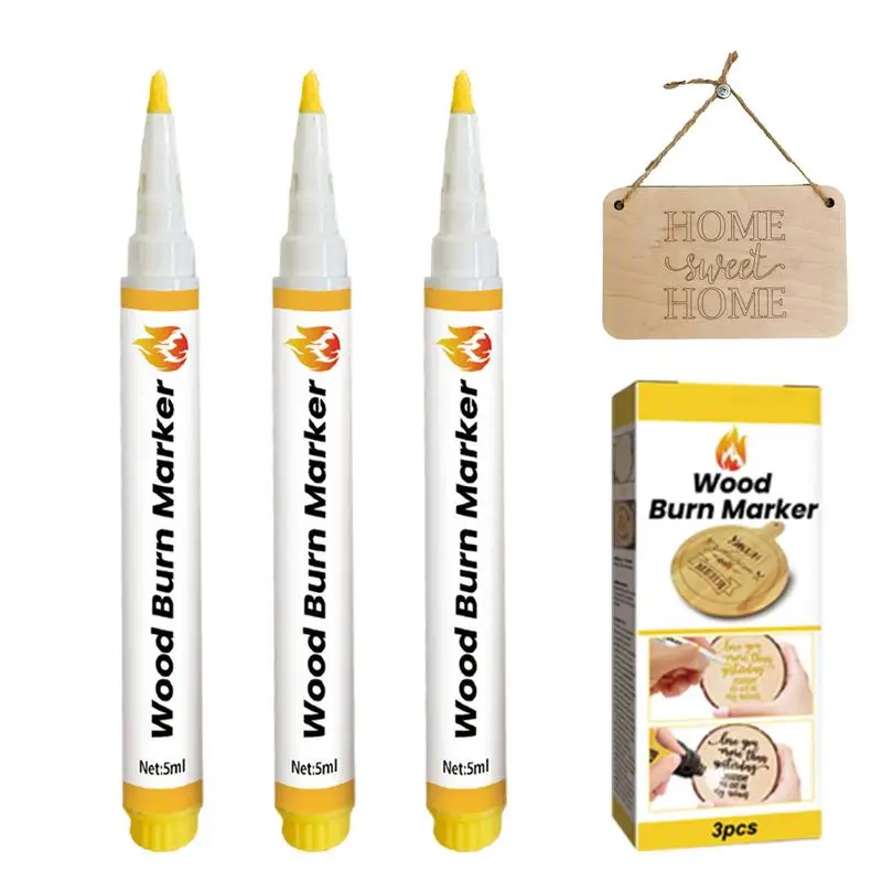 Penna Scorchh Per Bruciare Il Legno 3 Pezzi 5Ml Penna Per Bruciare Il Legno Kit Per Bruciare Il Legno Sicuro Fai Da Te Pennarello Rapido Per Artisti D