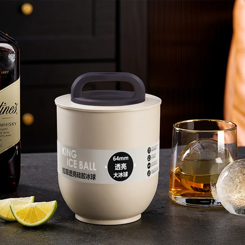 Large Round Ice Cube Maker for Whiskey and Cold Drinks