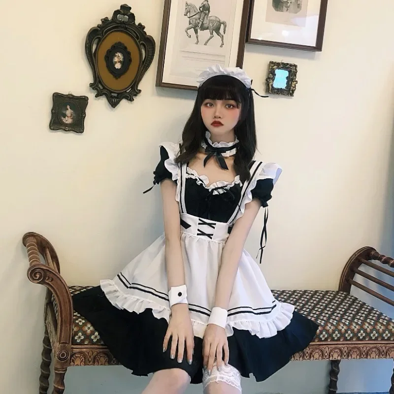 New Maid Cosplay Costume Cute Lolita Maid Costumes Girls Women Lovely Costume Animation Show Japan Outfit Dress Plus Size Lolita