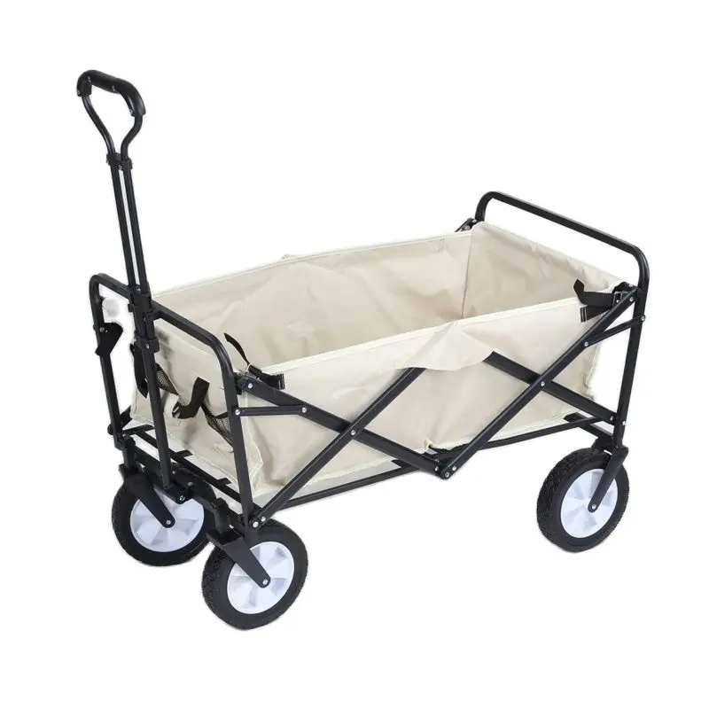Outdoor Camping Foldable Trolley Four-wheeled Camp Cart