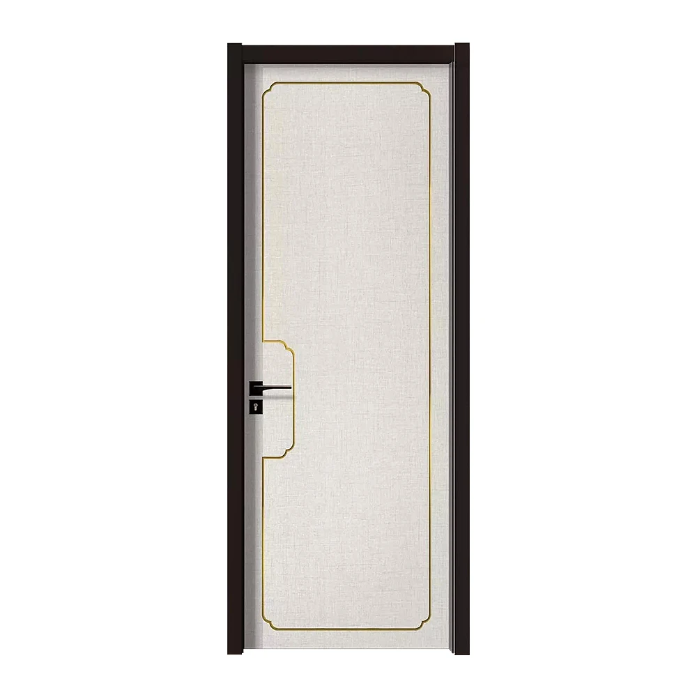 Popular Design Economical Wooden Door Design Apartment Home Interior Wood Composite WPC Door Waterproof WPC Room Wooden Door 2