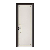 Popular Design Economical Wooden Door Design Apartment Home Interior Wood Composite WPC Door Waterproof WPC Room Wooden Door 2