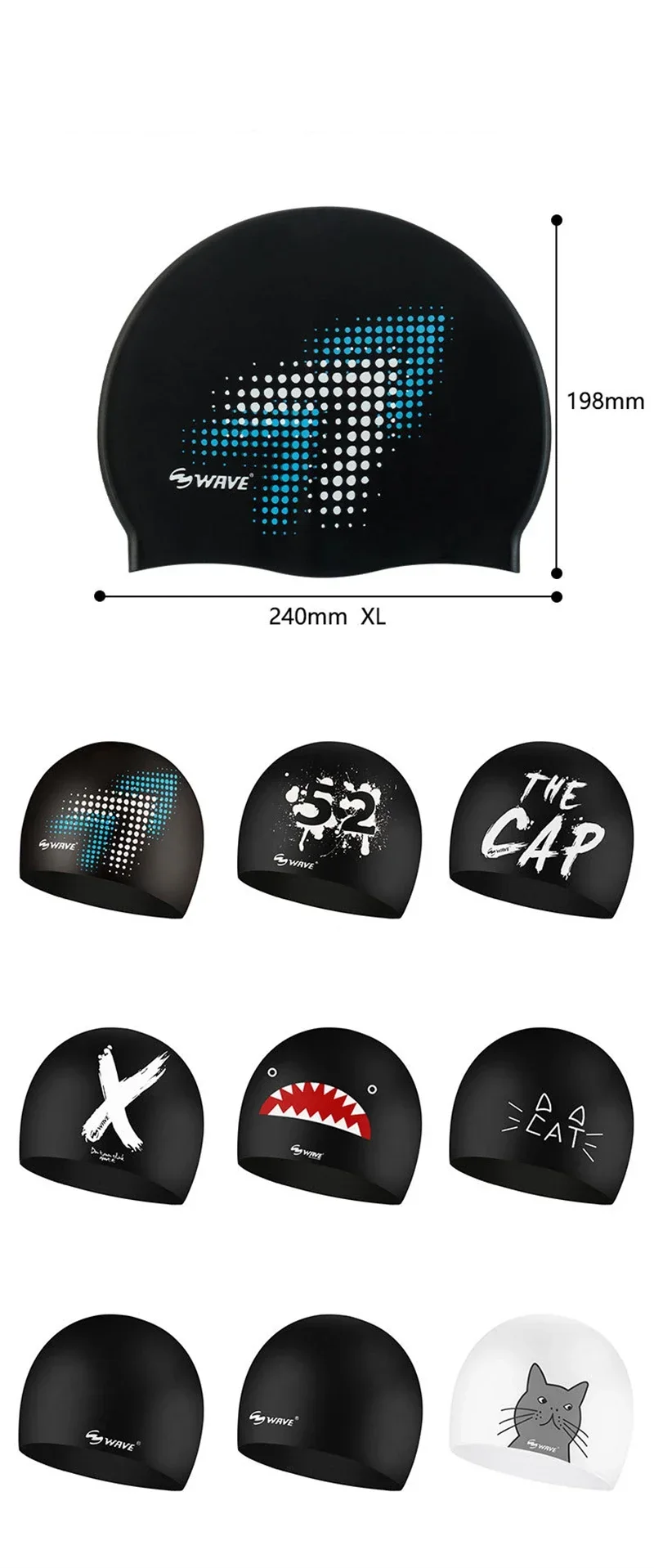 Silicone Swimming Cap Adults Waterproof Summer Swim Pool Cap Elastic Protect Ears Protection Long Hair Diving Hat 6