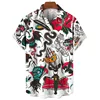 Fashion Hot Sales Cool Tattoos Print Men's Shirts 3D Casual Style Man/Women Short Sleeve Laper Blouse Summer Outdoor Beach Shirt 6