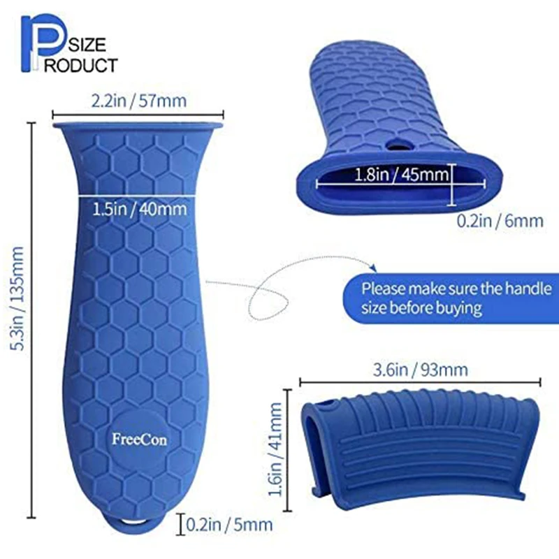 Cookware Accessories Pan Handle Cover Silicone Hot Handle Holder For Cast Iron 3 Pack Pot Handle Sleeve Non Slip Rubber Cover Set For Skillet Frying Pan