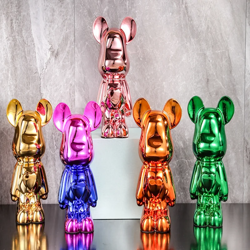 Bearbrick 400% 28 Cm – Figurina Da Collezione In ABS E PVC, Regalo Per Ragazzi E Ragazze, Decorazione Da Scrivania (Rosso)