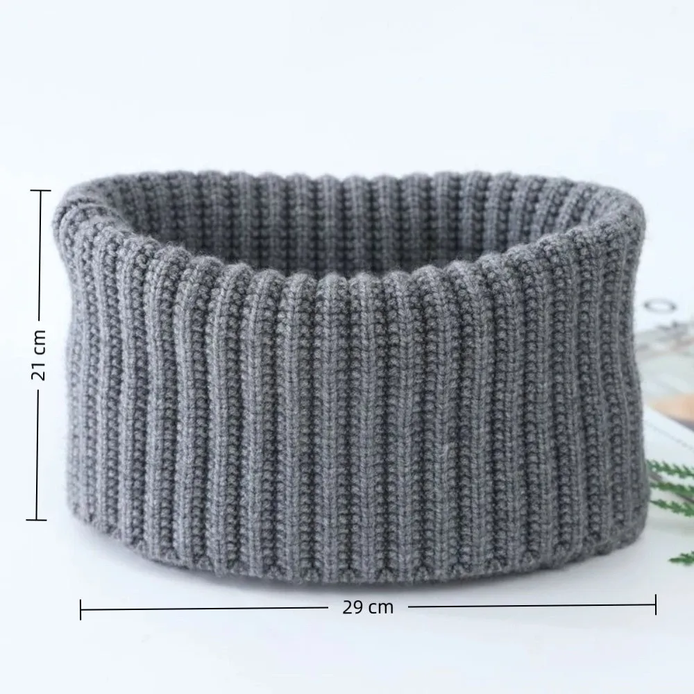 Fashion Autumn Winter Neck Warmer New Men Women Knitted Cervical Collar Windproof Thick Design Knitted Scarf Winter Scarf