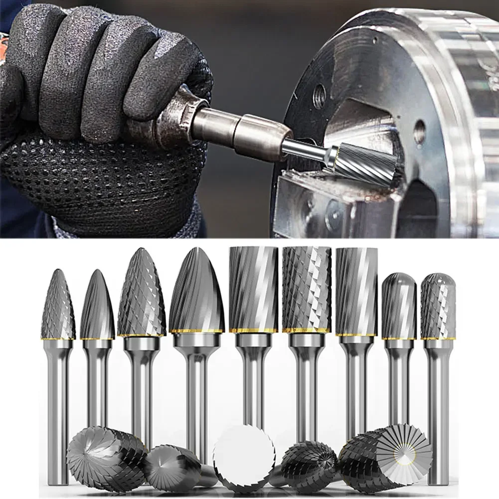 10cm Double Groove Tungsten Carbide Rotary File for Woodworking and Polishing