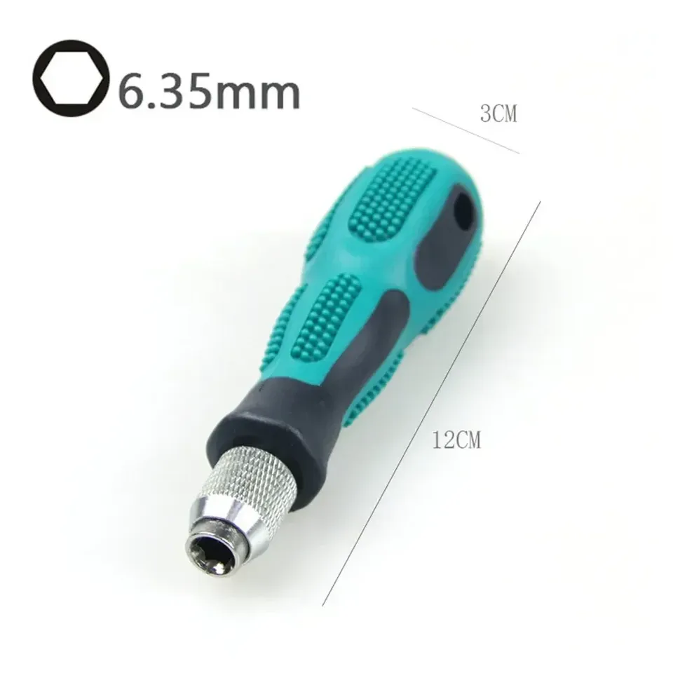 6.35 Self-locking Handle Screwdriver Quick Release Joint 1/4 Connecting Rod Clamp Sleeve Batch Head Screwdriver for Electrician