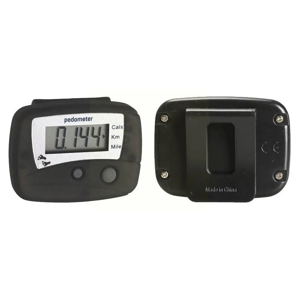 Pedometer Step Calorie Kilometer Counter Walking Run Clip Keys Portable Double Equipment Digital Design Distance Pocket Fit W6J8