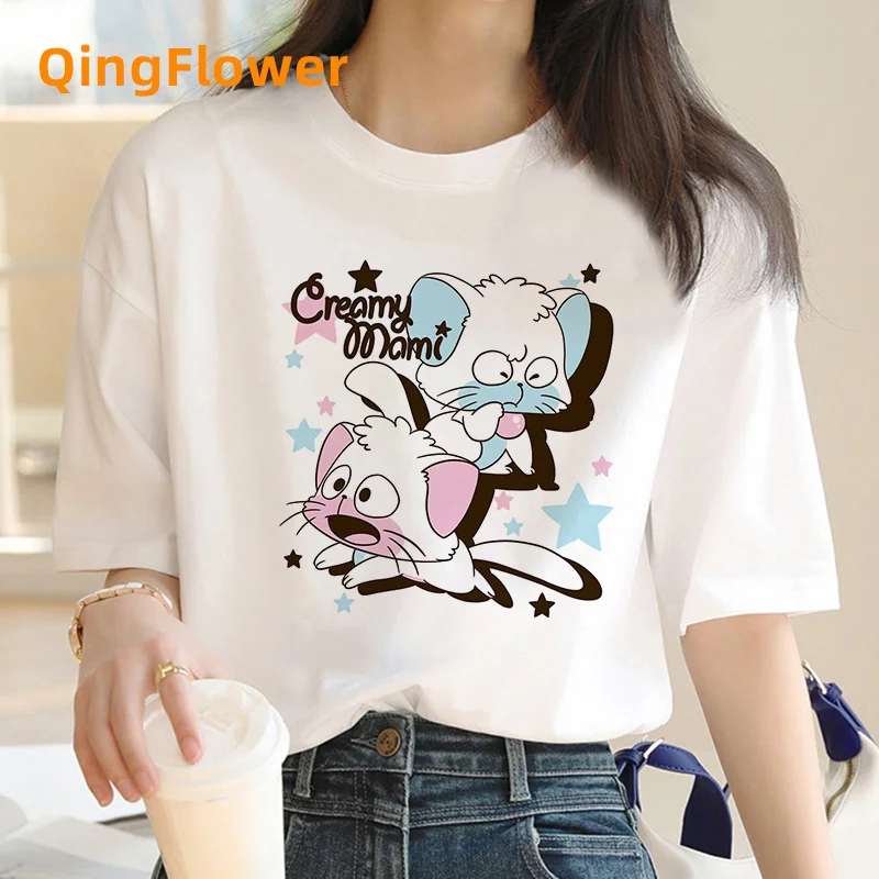 Maglietta Mami Cremosa Donna Y2K Grafica Top Femminile Grafica 2000S Vestiti