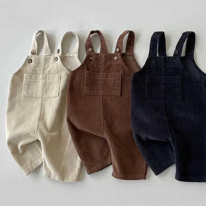 New Baby Girls Boys Overalls Corduroy Autumn Infant Baby Solid Color Corduroy Jumpsuit Outfits Toddler Trousers baby trousers,corduroy romper