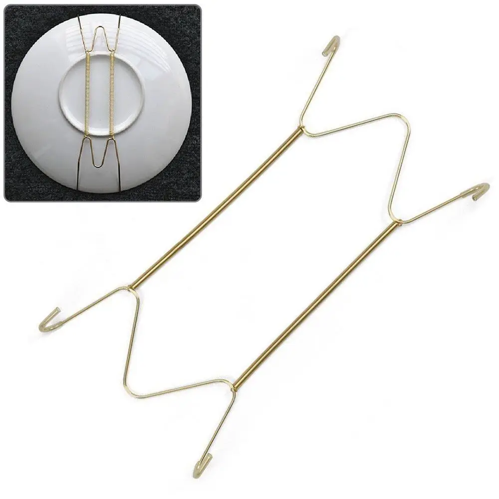 Wall Mounted Organizer Wall Display Plates Hanger W Type Dish Spring Holder