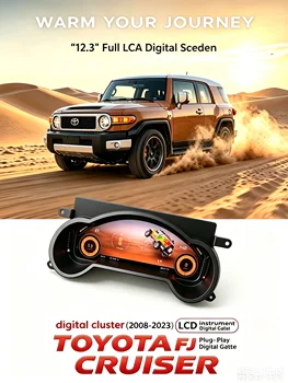 Panel de Instrumentos Digital LCD Completo de 12.3 Pulgadas para Toyota FJ Cruiser 2007-2023, Velocímetro de Tablero Plug and Play 1