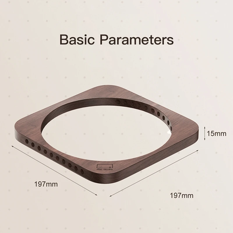 Suporte de Madeira para Apple Mac Mini Mac Studio Dustproof Holder Cooling Heat Mount Macmini Pedestal Rack Cradle Acessórios - Imagem 5